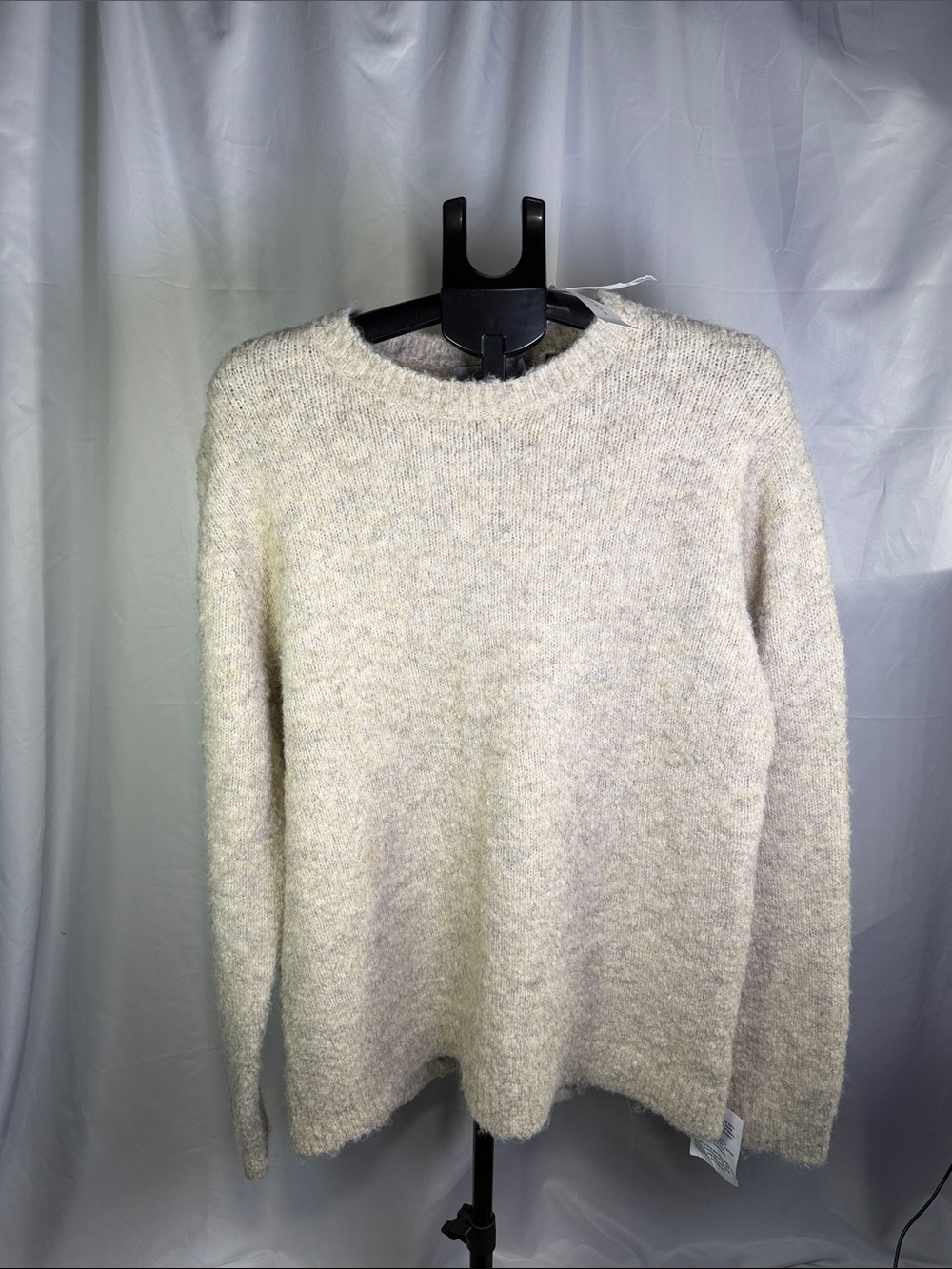 Topman Men's Oversized Crewneck Sweater in Oatmeal Beige